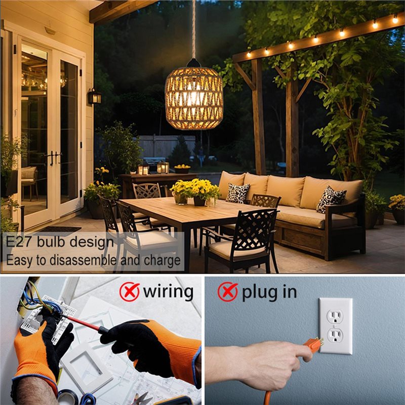 BHTS-Woven Rattan Battery Powe - Outdoor Power For Gazebo review and price