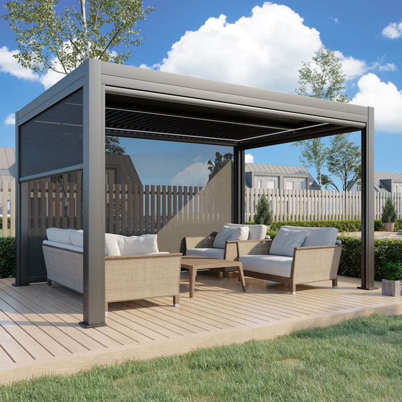 Power Driven Aluminum Pergola  - Outdoor Power For Gazebo review and price