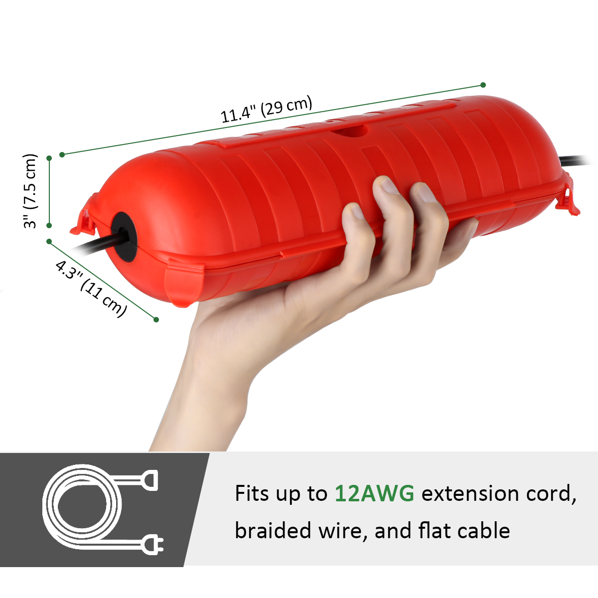 Weatherproof IP54 Outdoor Exte - Outdoor Power Outlet Extension review and price