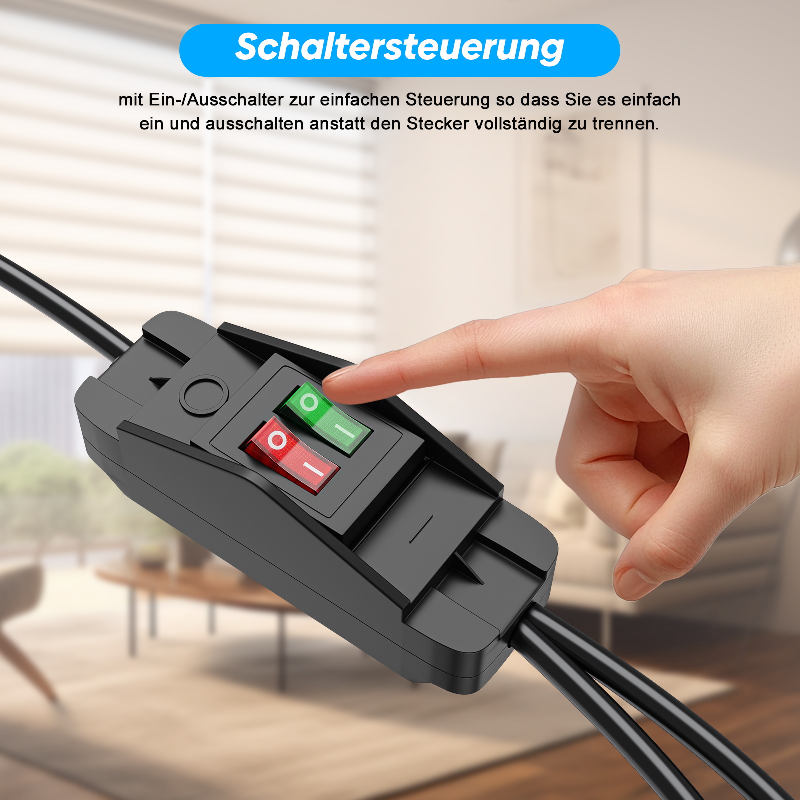 EU Plug Extension Cord with ON - Outdoor Power Outlet Extension review and price