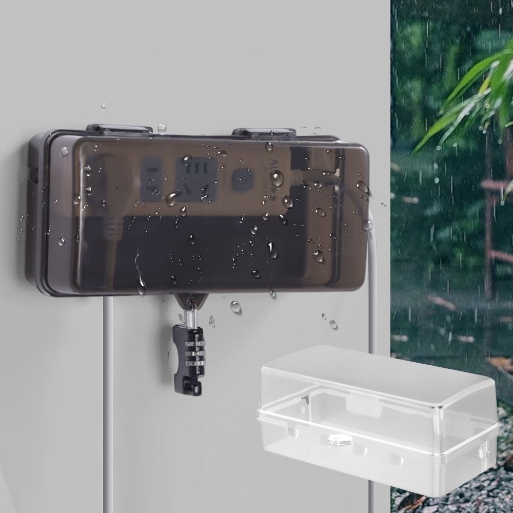 Durable Plastic Plug Box Anti- - Outdoor Power Outlet Extension review and price