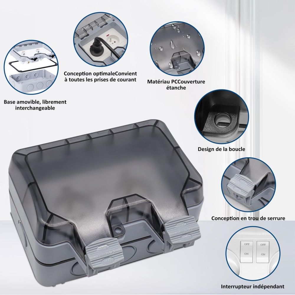EIOMR France IP66 Weatherproof - Outdoor Power Outlet Extension review and price