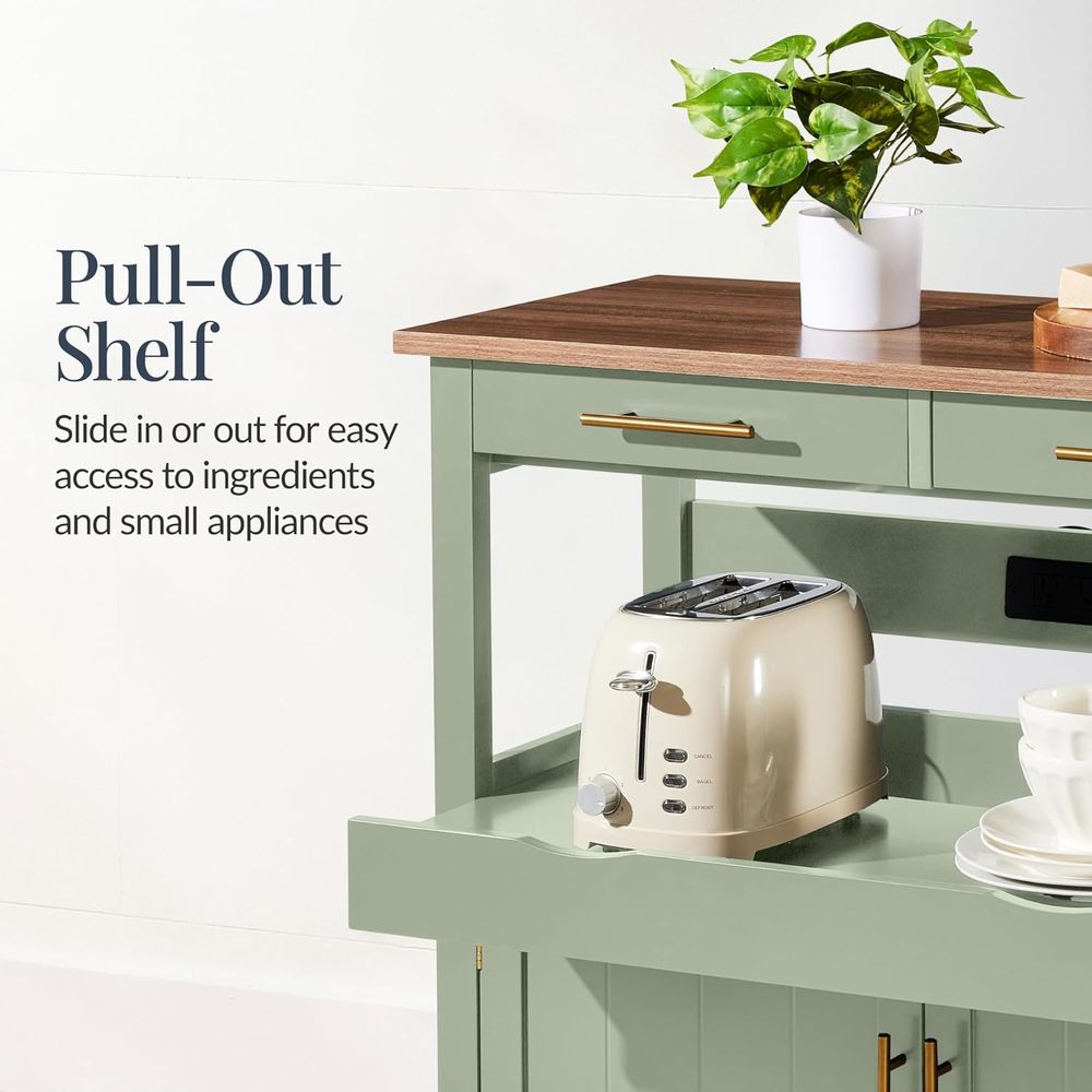 36in LarRolling Kitchen Island - Outdoor Kitchen Power Outlet review and price